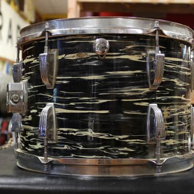 1969 Ludwig Hollywood in Black Oyster Pearl 14x22 8x12 9x13 16x16 image 23