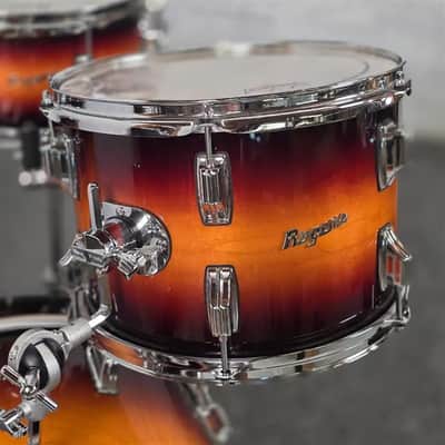 Used Rogers Powertone 4pc Drum Set Vintage Sunburst Lacquer - Very Good image 3