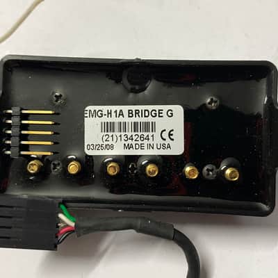 EMG USA HZ H1A G passive bridge humbucker 13.14k 49.2mm spacing – Gold poles image 4