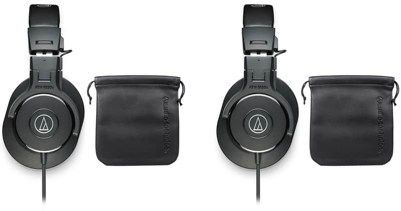 (2) Audio Technica ATH-M30X Professional Studio Monitor Collapsible Headphones image 1