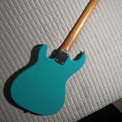 1980's Hondo H-715/BL (Indonesia) - Blue w/Mahogany Neck/SETUP/FRETWORK image 8