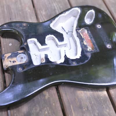 1972 Vintage Fender Stratocaster 3-Bolt Body Original BLACK 1970's Strat Guitar image 10