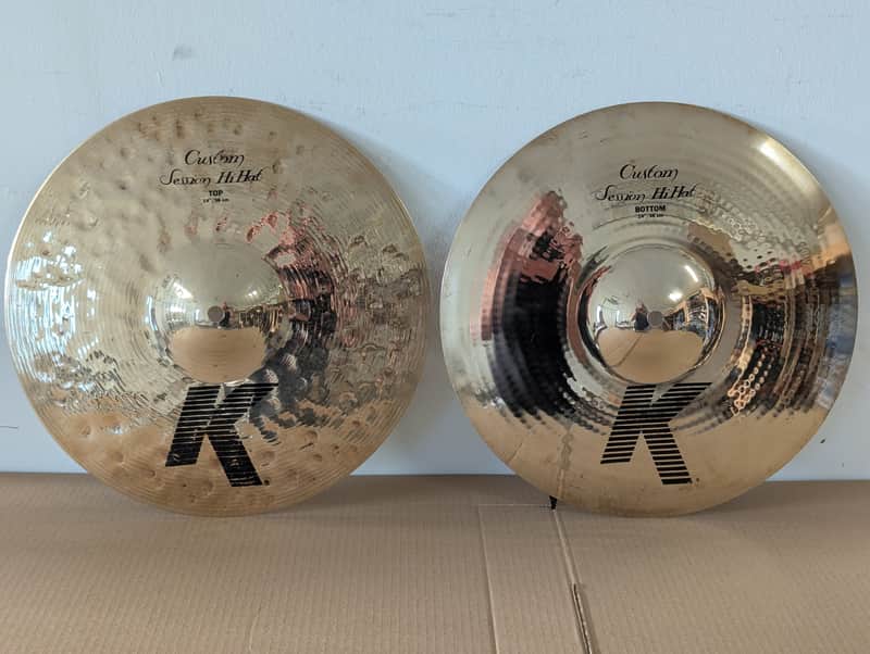 Zildjian 14" K Custom Session Hi-Hat Cymbals (Pair) 2004 - Present - Brilliant image 1