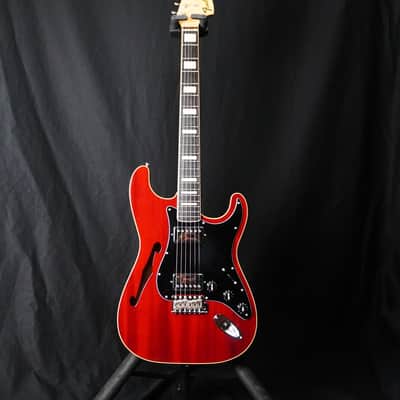 Rare Fender Japan Stratocaster Thinline ST/HO/2H 2012  Cherry Semi-Hollow F-Hole MIJ image 3