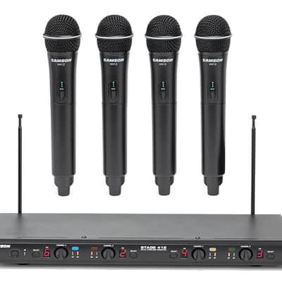Samson Stage 412 Frequency-Agile, Quad-Channel Handheld VHF Wireless System image 1