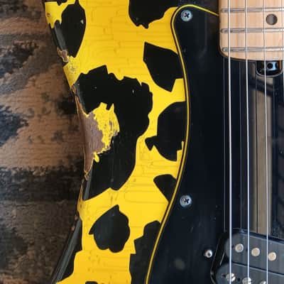 Friedman USA Custom Shop Vintage S Strat Guitar in Yellow & Black Leopard with extras image 8