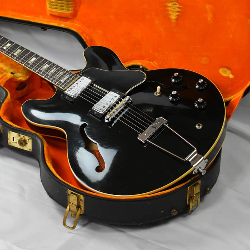 RARE! 1968 Gibson ES-335TD Custom Colour Factory Black w/OHSC & Paperwork image 1