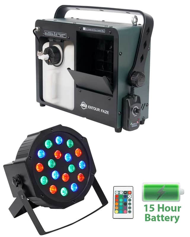 American DJ Entour Faze Water Based Haze Machine Hazer+Rechargeable Wash Light image 1