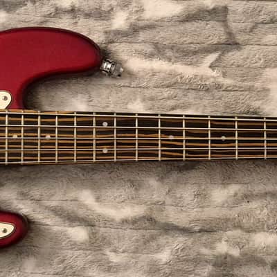 Fender Precision V Parts Bass - 5-String - Zebrawood Neck - 2000s - Candy Apple Red image 8