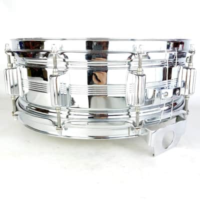 *Rogers Dynasonic 5x14"Snare Drum Chrome-Brass COB 10Lug Vintage 70s Big R USA* image 8