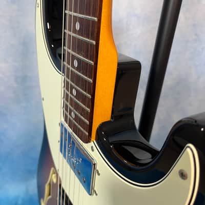 2011 Fender Japan Pawn Shop '72 Semi-Hollow Sunburst w/ Shop Tags, MIJ image 11