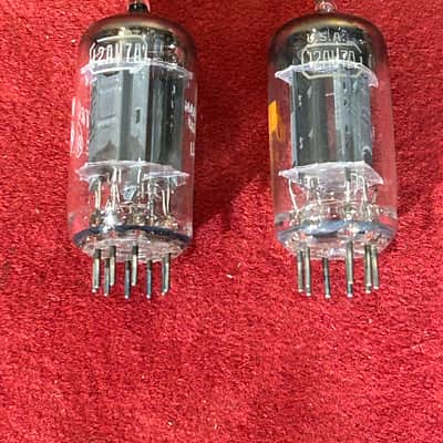RCA Vintage Mismatch Pair 12AU7 Preamp/Amplifier Tubes 50s/70s - Clear Glass image 4