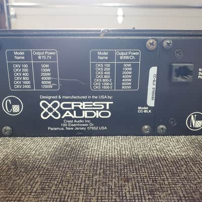 Crest Audio CKS 100 CC-BLK Professional Power Amplifier image 3