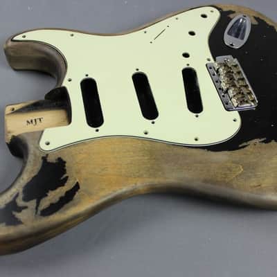 MJT Official Custom Order Vintage Aged Nitro Finish Guitar Body Mark Jenny VTS Black image 3