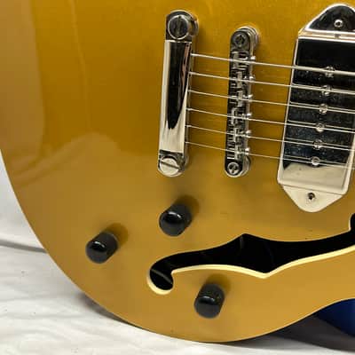 Epiphone Wildkat Studio Semi-Hollow Body Electric Guitar with Case - Metallic Goldtop image 5
