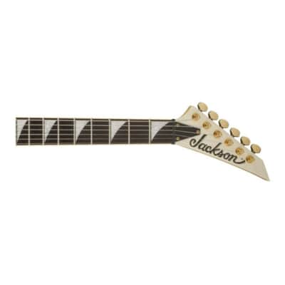 Jackson Pro Series Rhoads RRT-3 6-String Electric Guitar with Ebony Fretboard (Right-Handed, Ivory with Black Pinstripes) image 5
