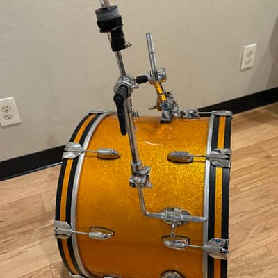 Gretsch Brooklyn Series 14x20 Bass Drum in Gold Sparkle Nitron w/ DW Cymbal Holder Attachment & DW Rail Mount Tom Holder (Rm 4) image 9