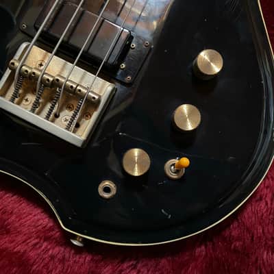 c.1980s Polytone Contempo Bass MIJ Vintage Bass Double Cut “Black” image 12