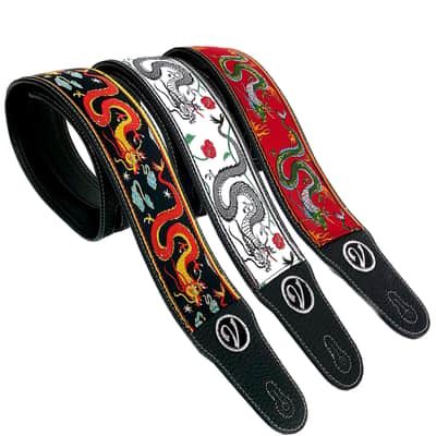 The Jimmy Dragon Suit Guitar Strap in Black - VTAR Vegan Guitar Straps image 6