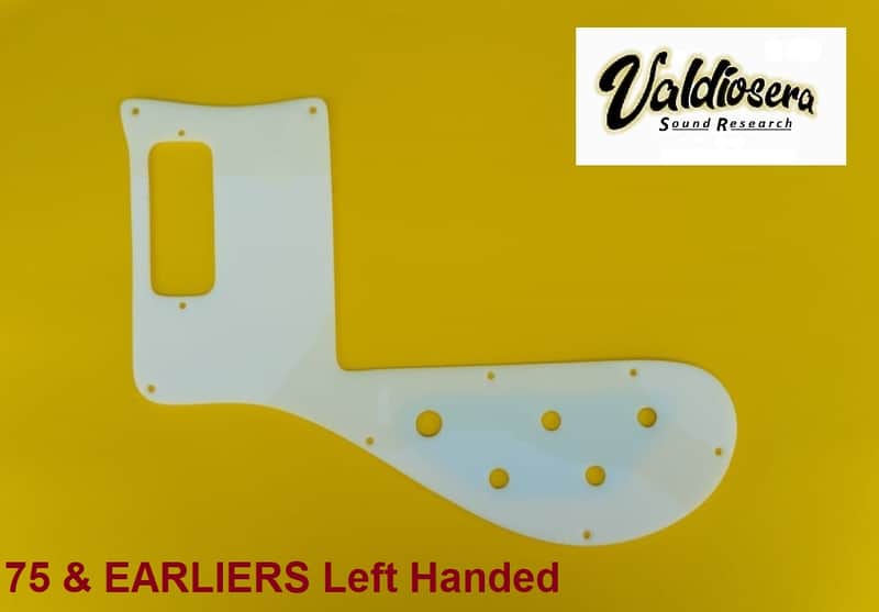 Hand Made WHITE plexiglass pickguard to fit on LEFT Rickenbacker 75 & earlier 4001 Bass image 1