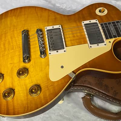 NEW ! Gibson Custom Shop 1959 Les Paul - Golden Poppy Burst - Authorized Dealer - Hand Picked Curly Maple Flame Top - VOS - 8.8 lbs - G07184 image 5