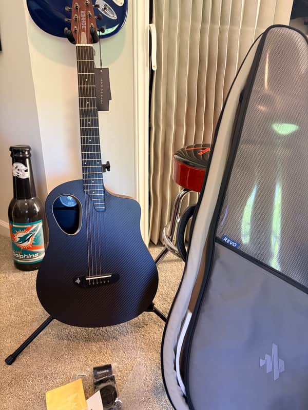 Donner Rising-G2 2026 - Wine Red 38" Carbon/Wood Acoustic Electric Guitar image 1