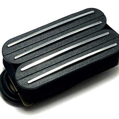 Quad Rail Humbucker by Dragonfire, Hot 4 Blade Rail Passive 23K Pickup ~ Black w/ Chrome Rails image 1