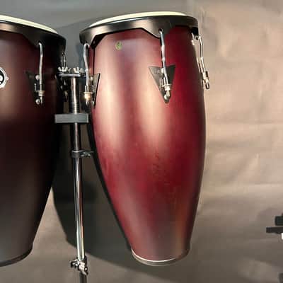 Latin Percussion LPA647-AW Aspire Series 11/12" Conga Set with Stand, Black Hardware 2010s - Natural image 3