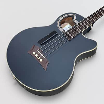 Warwick RockBass Alien Deluxe Thinline Hybrid 4 String Acoustic Electric Bass Guitar -Black image 8