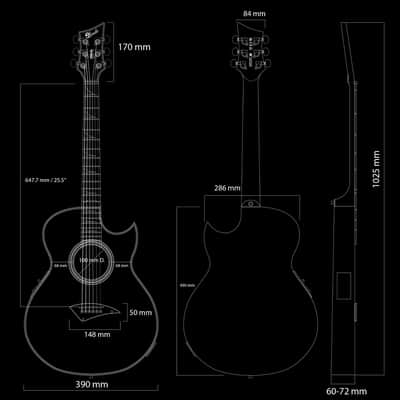 Lindo ORG-SL SlimLine Purple Electro Acoustic Guitar with Preamp and Chromatic Tuner - Designed in the UK image 12
