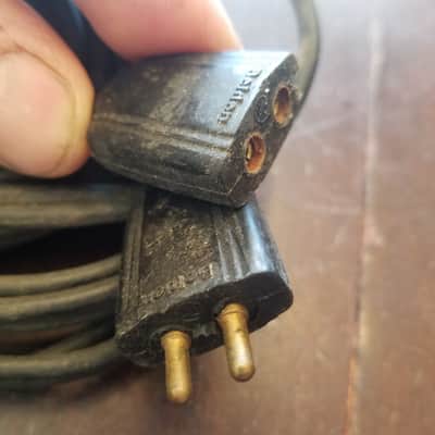 Belden Bell & Howell 2-pin 25' power cable electric cord extension stubby rare 1950s image 1