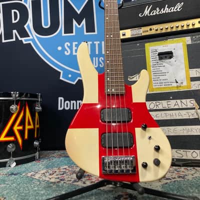 Rick Savage's, Def Leppard Washburn XB925 "St. George's Cross"5-String Bass Guitar PLUS Signed Touring Collection. Iconic! (#RS 5019) image 4