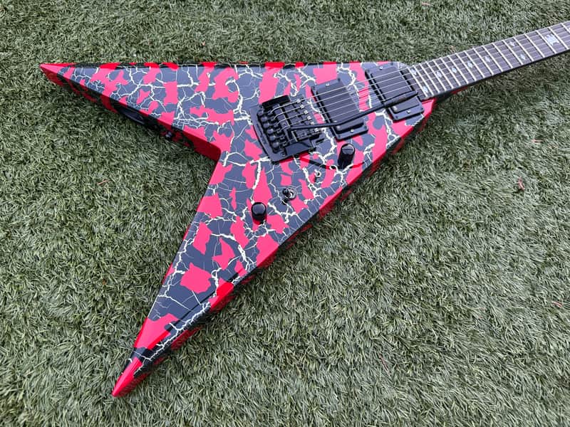 ESP KKV-380 red crackle Kerry King V 1997 - Red Crackle | Reverb