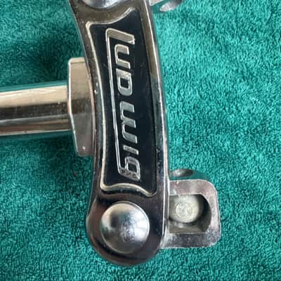 Ludwig Double Tom Drum Holder Mount Post 9 1/2” x 1” 70s - Chrome image 9