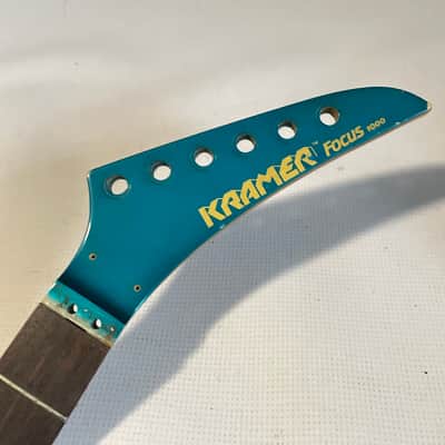 1986-87 Japan Kramer Focus 1000 Hockey Stick Non-Tilt Guitar Neck 22 Frets Floyd Ready (Blue Finish) image 7
