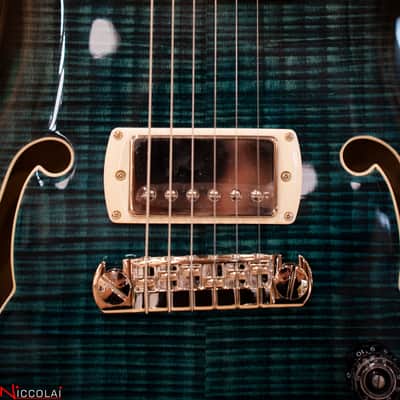 PRS SE Hollowbody II Piezo Peacock Blue Smokeburst image 2