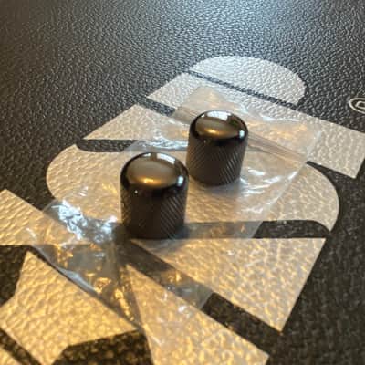 ESP Eii, E-ii, & LTD Deluxe Volume & Tone KNOB SET (2) metal dome knobs,- Black Nickel aka Cosmo Black *MADE IN JAPAN* Horizon, Mii, M-1000, MH-1000, etc etc image 6