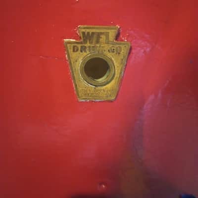WFL/Ludwig 15"(diameter)x12"(depth) Floor Tom 1950's/60's - Red Paint image 2