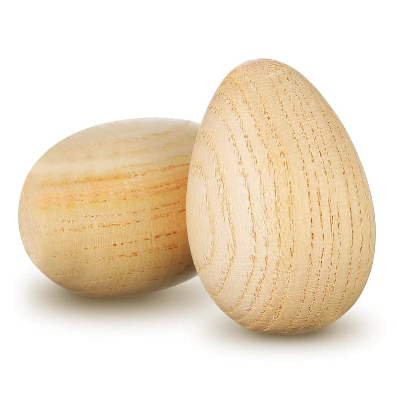 2025 Unbranded 2 Pcs Easter Wood Egg Shakers Musical Percussio...