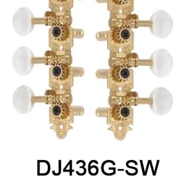 Gold Mandolin 8 String Tuning Pegs Machine Heads image 1