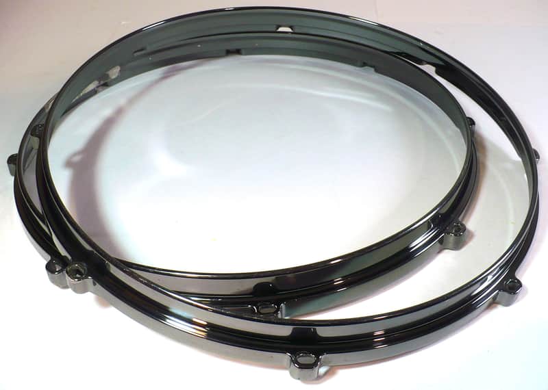Pair of 14" 8 Lug Die Cast Hoops / Black Nickel image 1