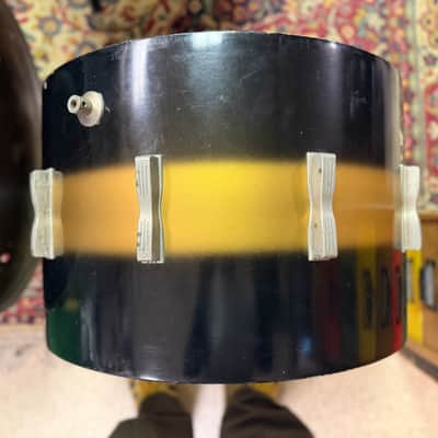 1960 Ludwig Club Date 14x22 Black & Gold Duco Bass Drum Shell image 6