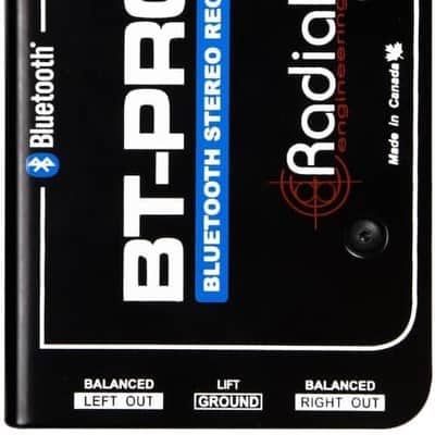 Radial BT-Pro V2 Stereo Bluetooth Direct Box Bundle with Pig Hog 10ft Microphone Cable and Liquid Audio Instrument Polishing Cloth - 2-Channel Active Direct Box and Bluetooth Receiver image 2
