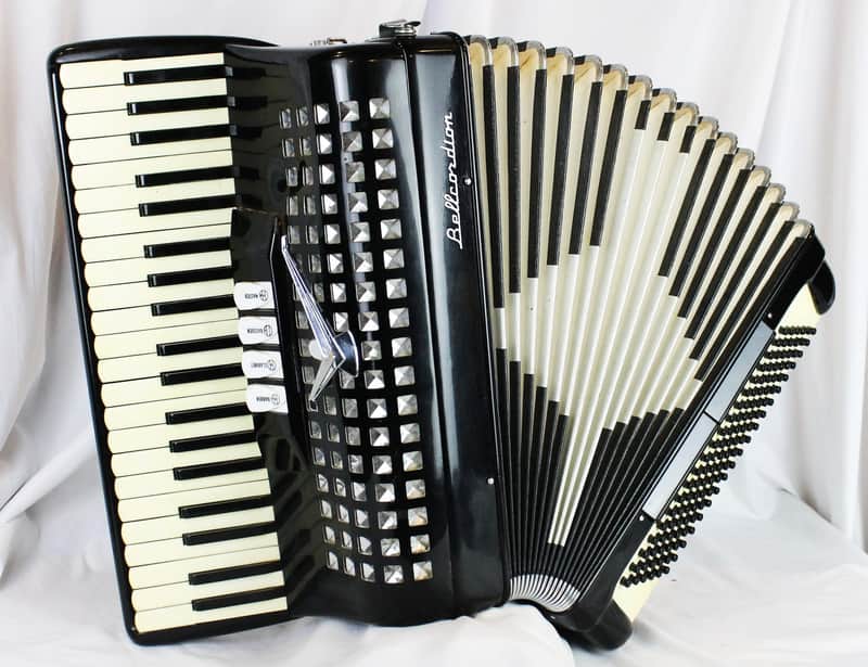 8254 - Black Bell Bellcordion Piano Accordion LM 41 120 image 1