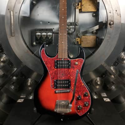 Modified Teisco Partscaster Red Burst Electric Guitar image 1