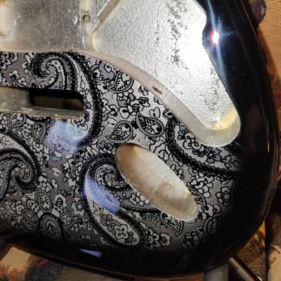 Stratocaster Style Black Paisley Guitar Body New image 3