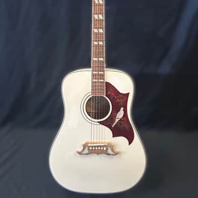 Epiphone LTD ED Dove Pro White Acoustic/Electric Guitar image 1