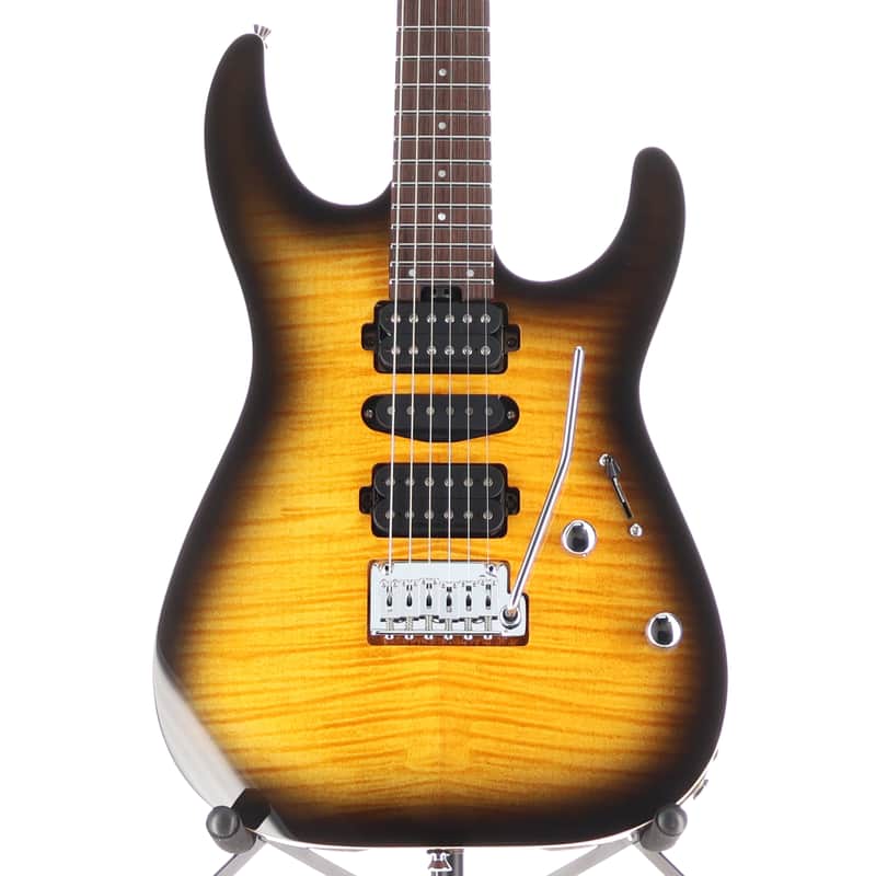 Charvel MJ DK24 HSH 2PT W Mahogany with Flame Maple, Antique Burst, Plays Great (H8) (00210) (00210) image 1