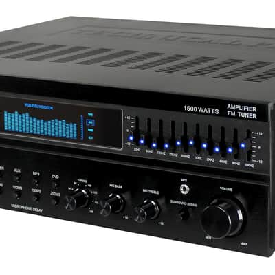 Technical Pro RX113BT 1500w Bluetooth Home Receiver Amplifier Amp w/ 10 Band EQ image 2