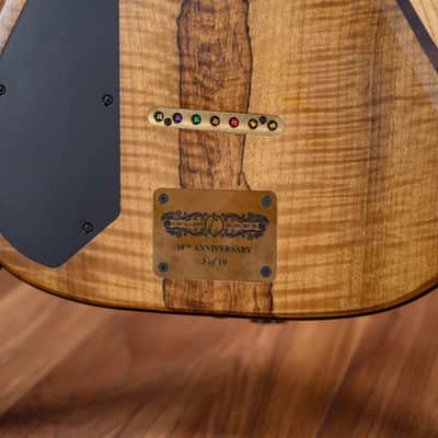 Carillion Guitars 7-String 10th Anniversary Polaris #3 of 10 Made Figured Myrtle Back&Top Satin Natural 2019 w/OHSC (Owned by Gary Holt) image 13